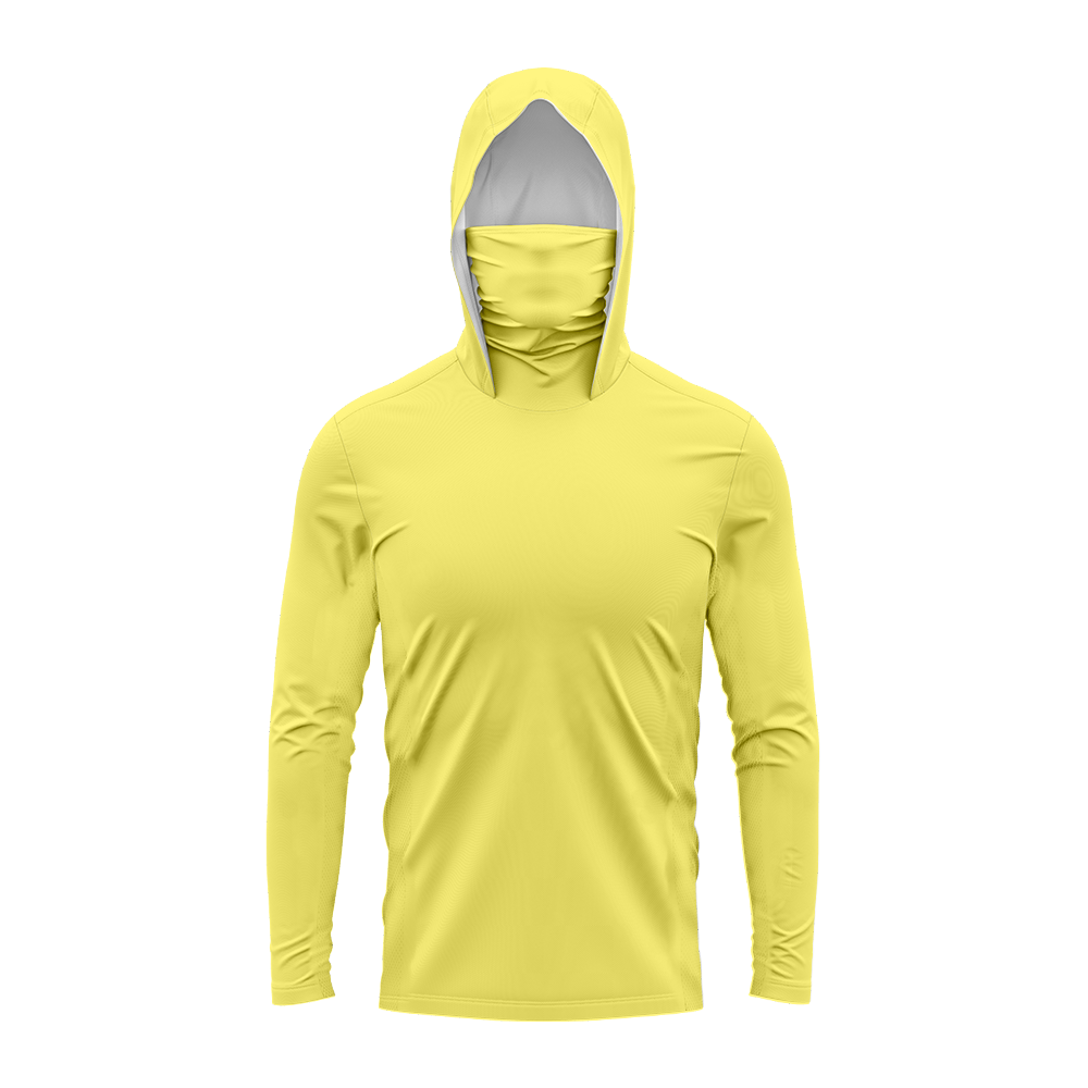 メンズUPF50+ソリッドフィッシングフーディー、内蔵フェイ - Outdoor Adventure Trips のレビューと価格